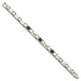 thumbnail image 3 of Stainless Steel Bracelet Men's Link, Other 8 mm 9.5 in Chisel Polished Yellow IP-plated with Black Carbon Fiber Inlay 8.5 Link, 3 of 6