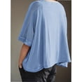 thumbnail image 4 of Women's T-shirt Round neck short-sleeved casual tops Elegant solid colour T-shirt tops, 4 of 6