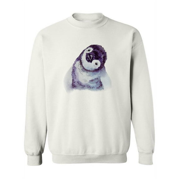 Watercolor Penguin Design Sweatshirt Women -Image by Shutterstock, Female 5X-Large