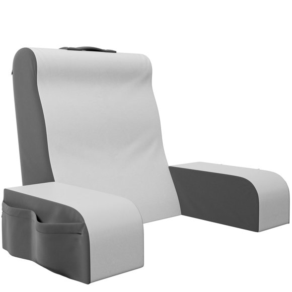 Almohada Reading Wedge Kölbs Chic Jacquard gris y blanco
