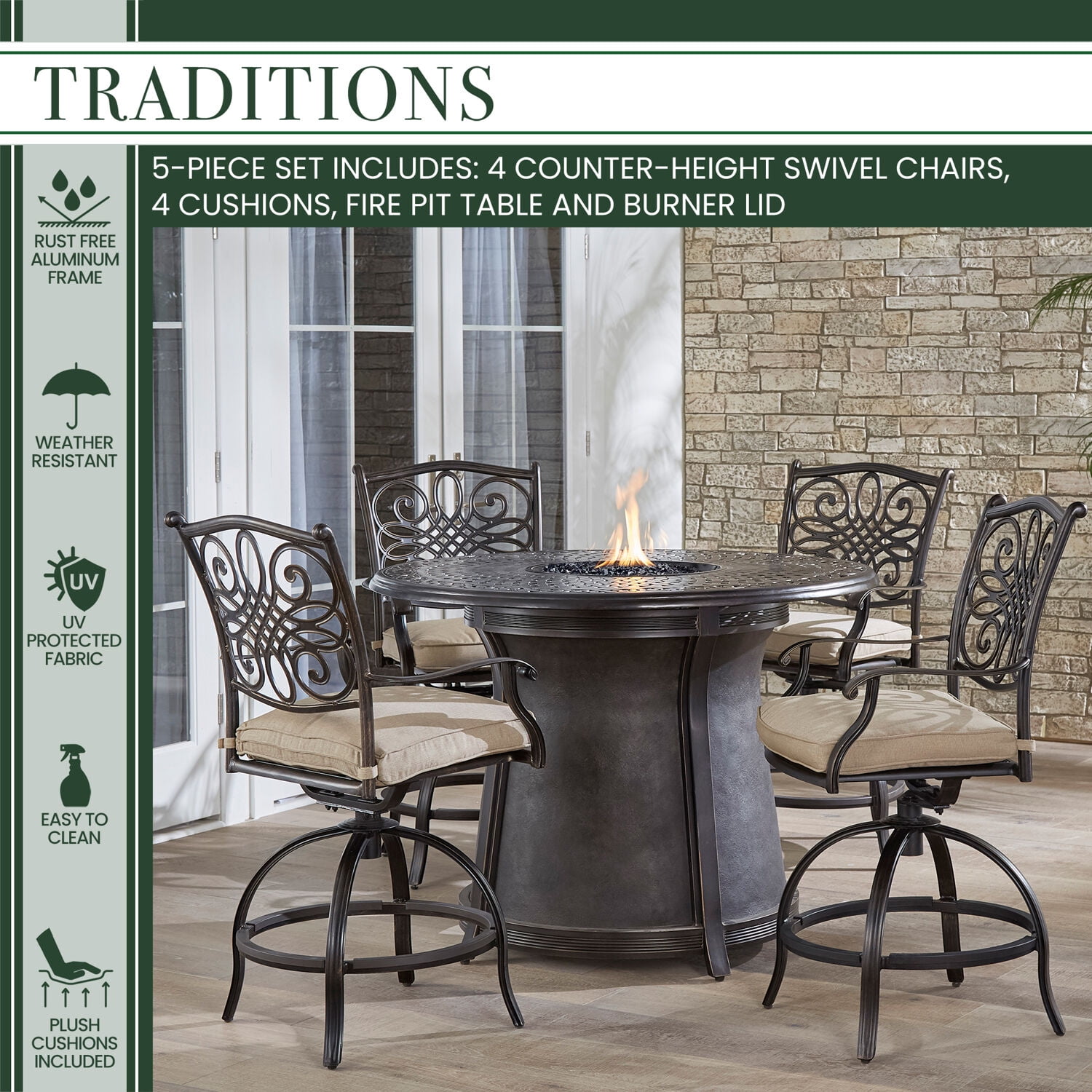 High top fire table set sale