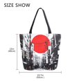 thumbnail image 5 of FORMRS Womens Canvas Tote Bag with Zipper Inner Pocket Shoulder Handbag, Black Streets, 5 of 7