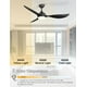thumbnail image 4 of Ventilador de techo Phylluz 142 cm con luces, 3 aspas, negro, con control remoto, 4 of 9