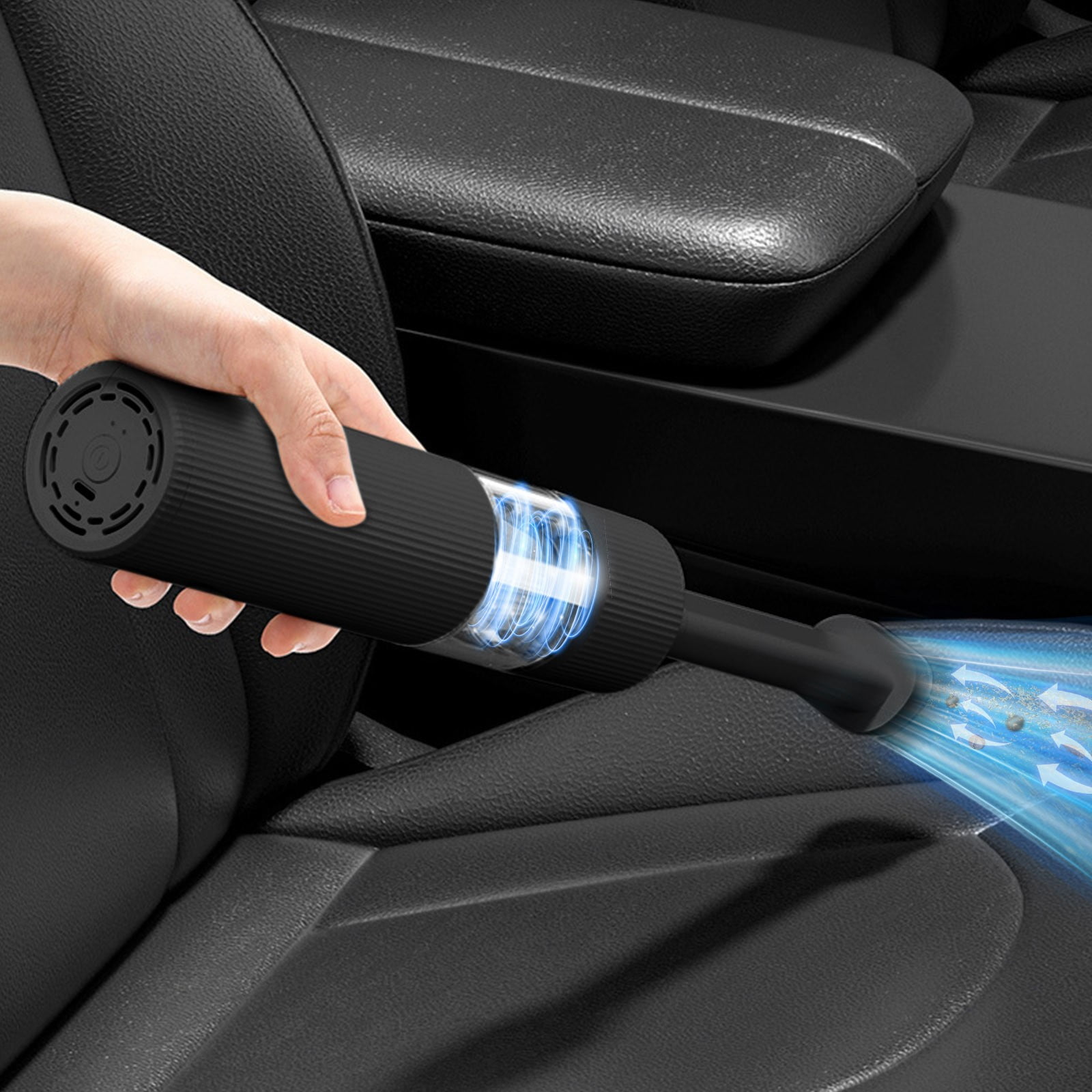 Wireless Handheld Car Vacuum Cleaner - Portable,Powerful Suction for Dirt Removal,0.2L Capacity, Multi-Functional with Long Nozzle & Hair Remover,Compact Home and Auto Cleaning Kit(Black,A)