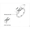 thumbnail image 5 of Womens 925 Sterling Silver Figure 8 Infinity Ring, Elegant Design, Pure Silver Metal, Fashion Jewelry for Everyday Wear, 5 of 5
