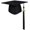 Black 2024, variant on AOOOWER Unisex Graduation Caps Graduation Hat Academic Mortarboard Costume Caps Bachelor Hat Student Graduate Party Dress Up