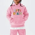 thumbnail image 5 of UACY Kids Fifth Grade Pullover Hoodie Colorful Letter Graphic Boys Girls Long Sleeve Hooded Sweatshirt (Pink, 13-14 Years), 5 of 5