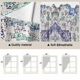 thumbnail image 5 of Blue Purple Boho Swag Valances for Windows 2 Pack, Kitchen Window Curtains 36 Inch Length, Vintage Abstract Art Floral Ethnic Tribe Privacy Swag Curtains for Living Room/Bathroom 36"x36", 5 of 8
