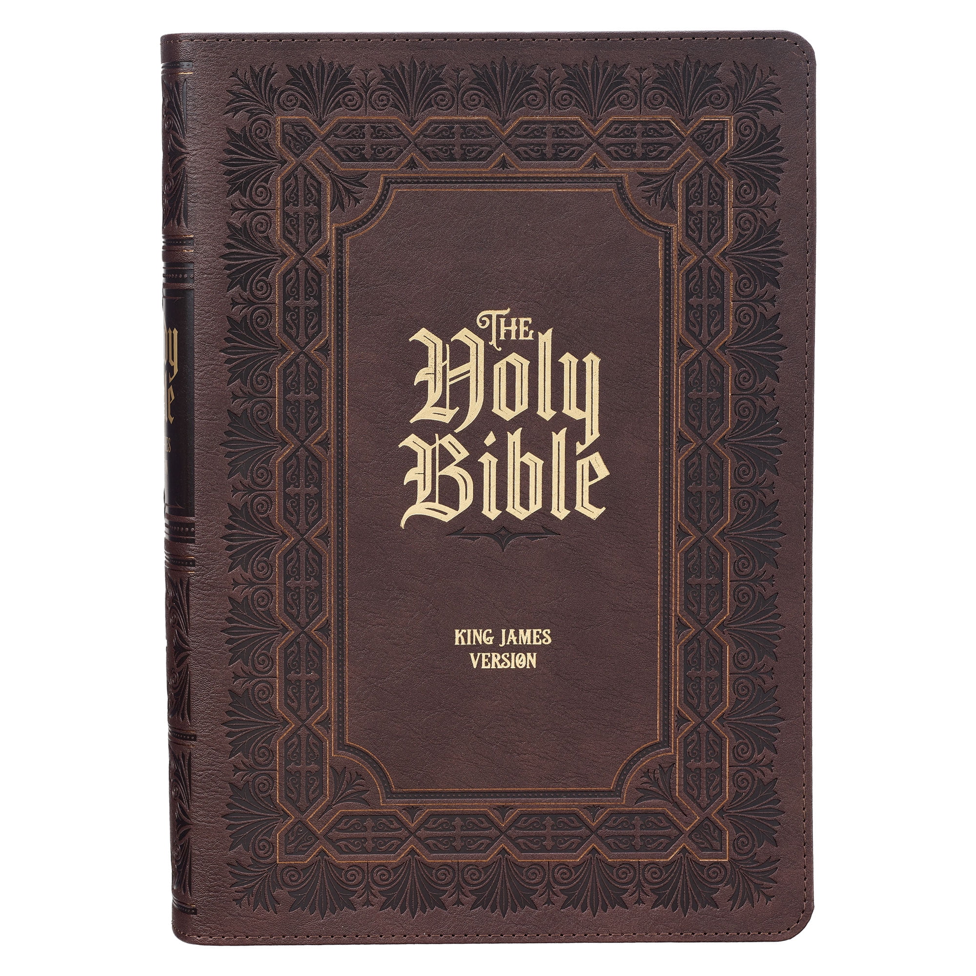 KJV Study Bible, Large Print King James Version Holy Bible, Thumb Tabs, Ribbons, Faux Leather