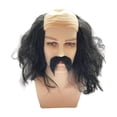 thumbnail image 1 of Accesorio de vestuario de peluca caldera y barba para el juego de rol de fiesta de Halloween Negro, 1 of 8