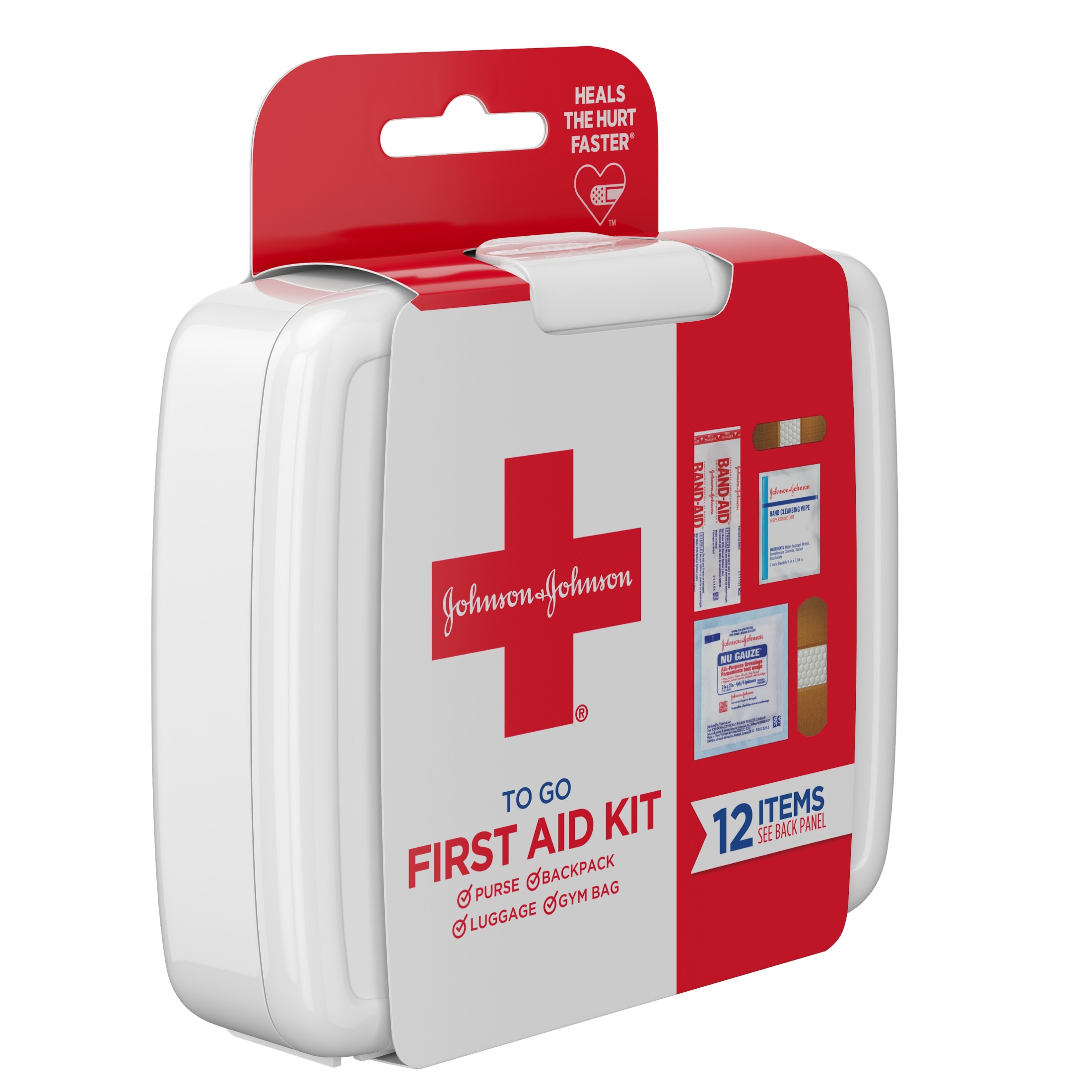 Johnson & Johnson First Aid To Go Portable Mini Travel Kit, 12 pieces - image 4 of 9
