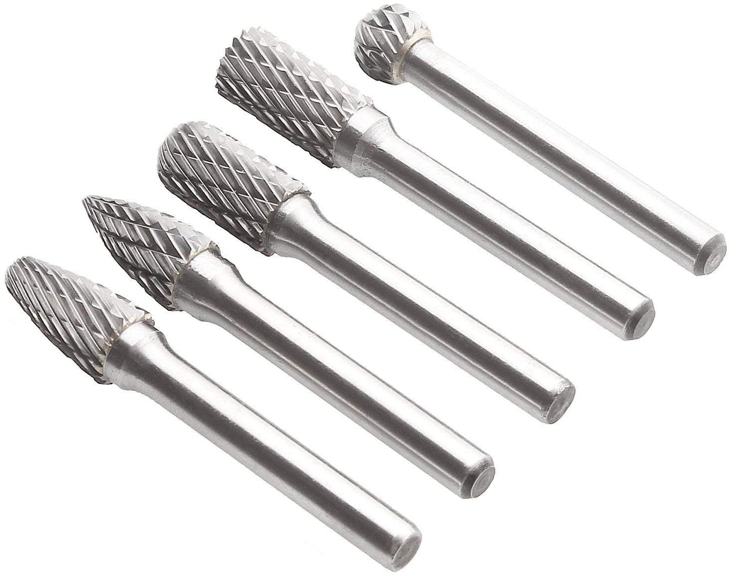 4 Pc Long Reach Double Cut Carbide Rotary Burrs Polishing Cut Tool