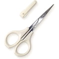 thumbnail image 1 of Humbee Eyebrow Scissors Self Care Tools Small Scissors for Facial, Nose, Eyebrow, Mustache, and Beard Hair Trimming & Grooming, Straight Edge, White Short Cap, 1 of 6