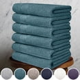 thumbnail image 7 of Adobella 6 Premium Turkish Bath Collection Hand Towels, 100% Combed Turkish Cotton, 600 GSM, 16 x 28 inch, Teal Green (Set of 6), 7 of 7