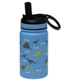 thumbnail image 2 of MIRA 12oz Insulated Kids Water Bottle with Straw Lid & Handle, Stainless Steel, Dinosaurs, 2 of 6