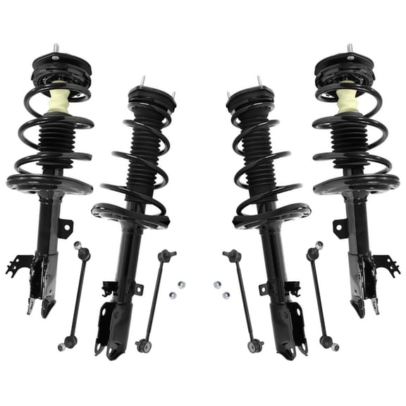 Front & Rear Spring Struts & Sway Bar Links for Toyota Camry SE 3.5L 12-17