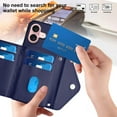 thumbnail image 6 of Case for Samsung S23plus Crossbody wallet cover, with card holder, leather material, equipped with a long shoulder strap, shockproof flip-top phone case, 6 of 6