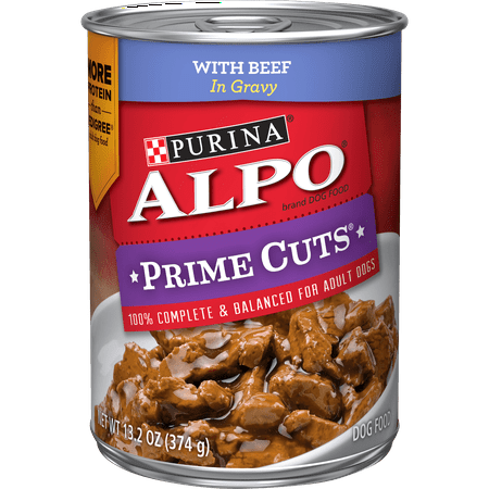 UPC 011132125523 product image for Purina ALPO Gravy Wet Dog Food, Prime Cuts With Beef, 13.2 oz. Can | upcitemdb.com