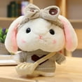 thumbnail image 2 of 11.8" Rabbit Plush Toys Cosplay Soft Stuffed Animals Dress Up Bunny Dolls Cartoon Animals Pillow Birthday Gift for Kids, 2 of 6