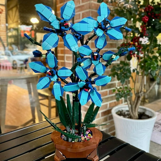 Blue Orchid Cymbidium Faberi Flower Compatible with LEGO Flower