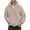Beige#1855, variant on LIIPEE Men Plush Hoodies Casual Solid Color Long Sleeve Hooded Half Zip Fuzzy Pullover Tops With Pocket Man Comfortable Holiday Festival Party Sweatshirts,Beige,L