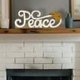 thumbnail image 5 of Decozen Home Decor Handmade Wooden Sculpture in PEACE Sign Letters, Acacia Wood – Valentines Day Gifts for Her and Him, 5 of 8