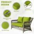 thumbnail image 3 of Kimunuk Outdoor Loveseat Cushion Set, 46" x 26" x 5" Waterproof Patio Furniture Cushions for Couch Bench Swing, Grass Green, 3 of 6