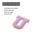 thumbnail image 3 of Uxcell Chenille Letter Patches Iron on Letter Patches Purple Alphabet U 3in Height for Clothing Pack of 4, 3 of 5