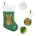 thumbnail image 4 of AuroraX Cute Stylish Plush Christmas Stocking Knitted Embroidered Stockings with 3d Santa Snowman and Reindeer 17" Candy Stocking Bag for Girls, 4 of 6