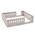thumbnail image 4 of Euroco Wood Full Size Platform Bed with Guardrail for Toddler and Kids Teens, Natural, 4 of 11