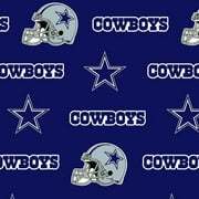 NFL Dallas Cowboys 58" 100% Cotton Sports Logo Craft Fabric By the Yard, Multi-color