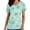 Light Blue, variant on Women's St. Patrick's Scrub Tops Casual V Neck Short Sleeve Medical Uniform Soft Stretch Scrub Shirts with Pockets