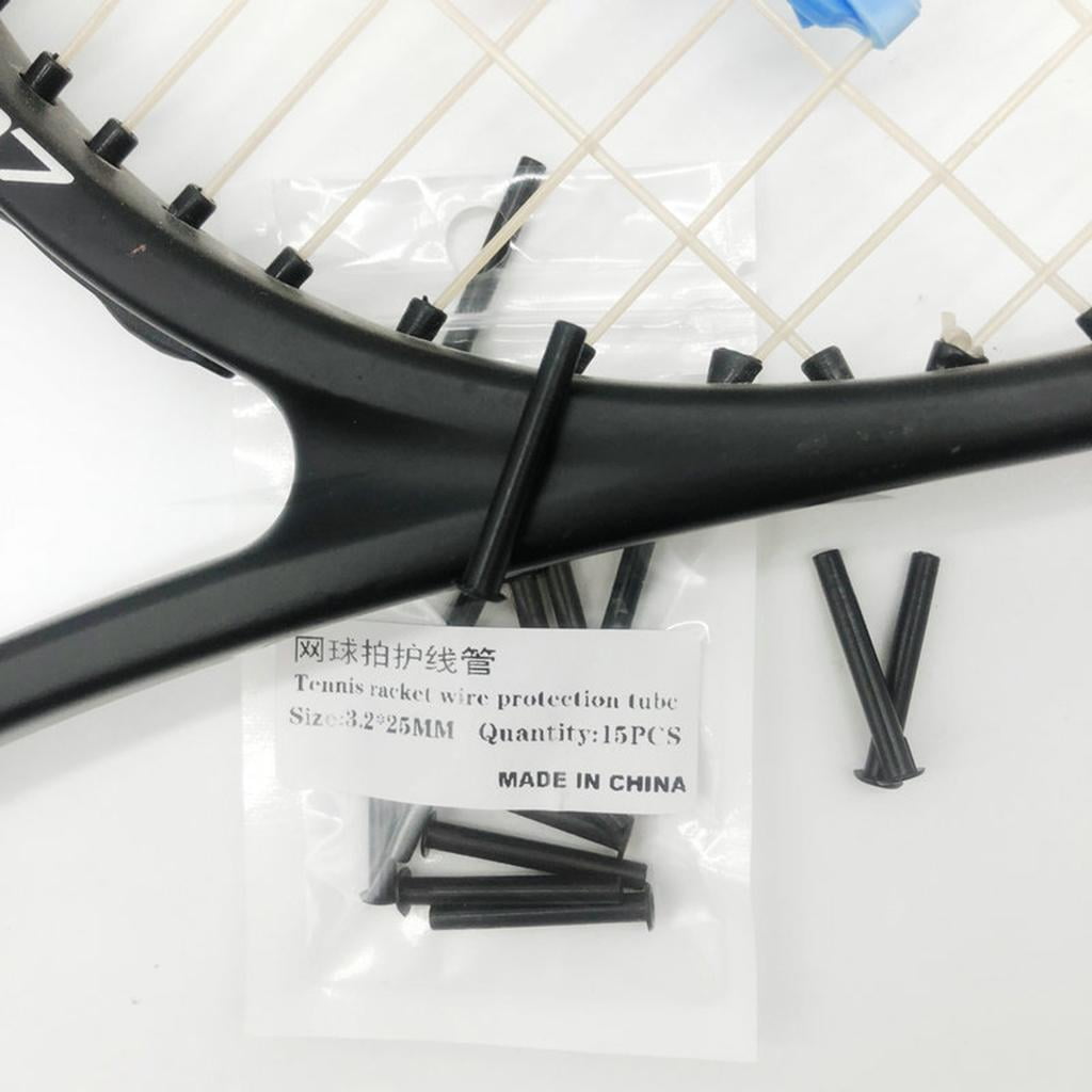 Axioma 3x 15pcs Tennis Racket Grommets, Universal Racquet Eyelets, Black String Tubes