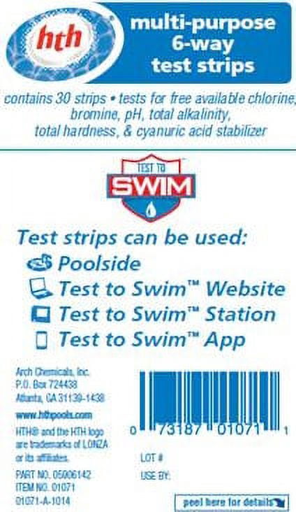 Arch Chemical 1071 HTH 6 Way Test Strips