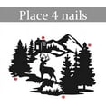 thumbnail image 4 of Metal Wall Art Mountain Metal Wall Decor Deer Artwork Rustic Nature Wall Decor Home Decor Living Room Farmhouse Wall Art Signs, 4 of 8