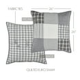 thumbnail image 4 of VHC Brands Sawyer Mill Quilted Patchwork Euro Sham, Black, 26x26, 4 of 6