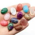 thumbnail image 5 of 13*18mm Beads Oval Flatback Cab Cabochon Gemstone Polished Jewelry Making DIY, 5 of 9