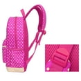 thumbnail image 3 of Children Kids 3 Pieces Dots Lightweight Nylon Backpack Schoolbag Set(Rosy), 3 of 10