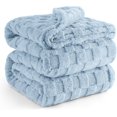 thumbnail image 4 of Cozy Comfort Blue Fleece Blanket for Couch - Super Soft Cozy King Blankets for Women,Girls, 108x90 Inches, 4 of 8