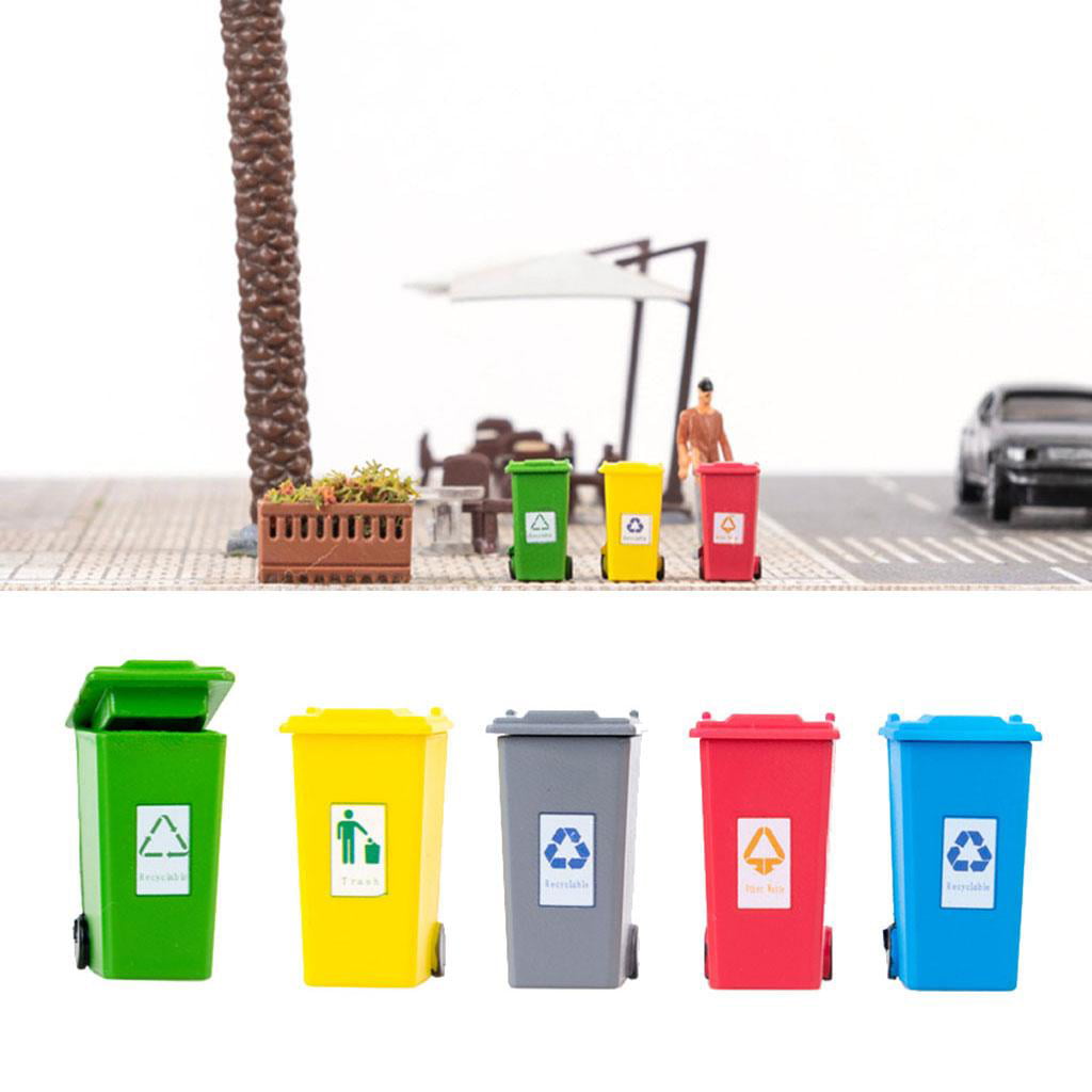 5x 5 Color Small Kids Curbside Truck Vehicle Trash Can Toy Pencil Cup Holder 
