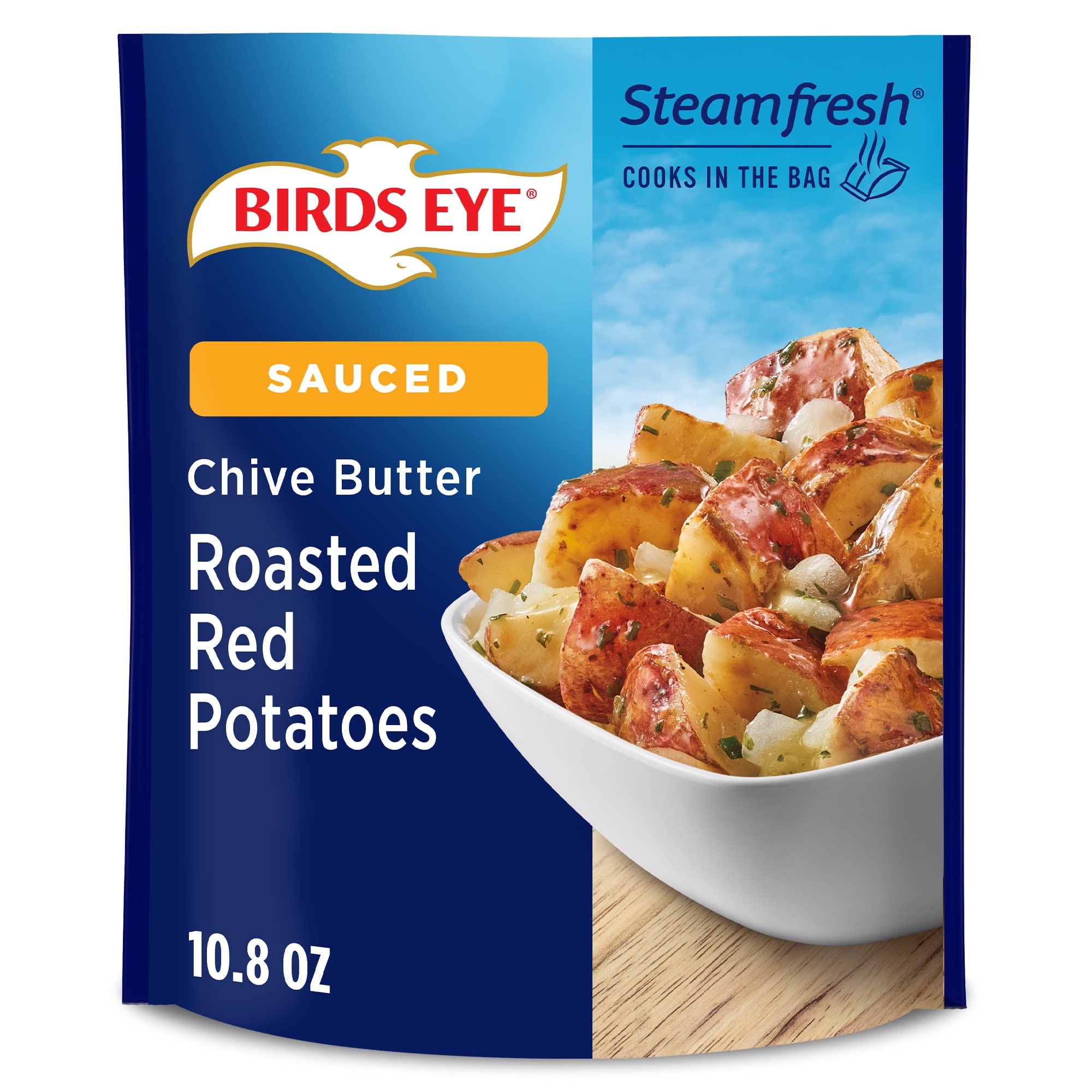 Birds Eye Steamfresh Frozen Roasted Red Potatoes with Chive Butter Sauce, 10.8 oz.