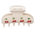 thumbnail image 2 of Pinza de pelo de moda con diseño de cerezas, pinza para el pelo con diamantes de imitación para mujeres y niñas, pinza para el pelo con diseño de cerezas, rendimiento confiable, 2 of 14