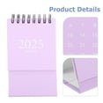 thumbnail image 5 of LULULION Desk Calendar 2024-2025 Purple Paper Monthly Organizer for Countdown Use, 5 of 5