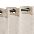 thumbnail image 3 of Argyle Sheer Curtain Panel Set with Grommet Top Header by Blue Nile Mills, 52' x 96', Beige, 3 of 4