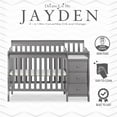 thumbnail image 3 of Dream On Me Jayden 4-in-1 Convertible Mini Crib and Changer, Storm Grey, 3 of 10