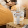 thumbnail image 4 of H2O Air Humidifier 2L Capacity Double Nozzle with LCD Humidity Display Essential Oil C5788, 4 of 8