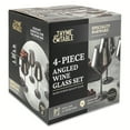 thumbnail image 5 of (2 pack) Thyme & Table 23 fl oz Smoke Iridescent Angled Wine Glasses, Set of 4, 5 of 5