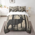 thumbnail image 2 of YST Ensemble de Literie de Chasse au Cerf, 7 Pcs, Lit Simple, Faune Forestière, 2 of 4