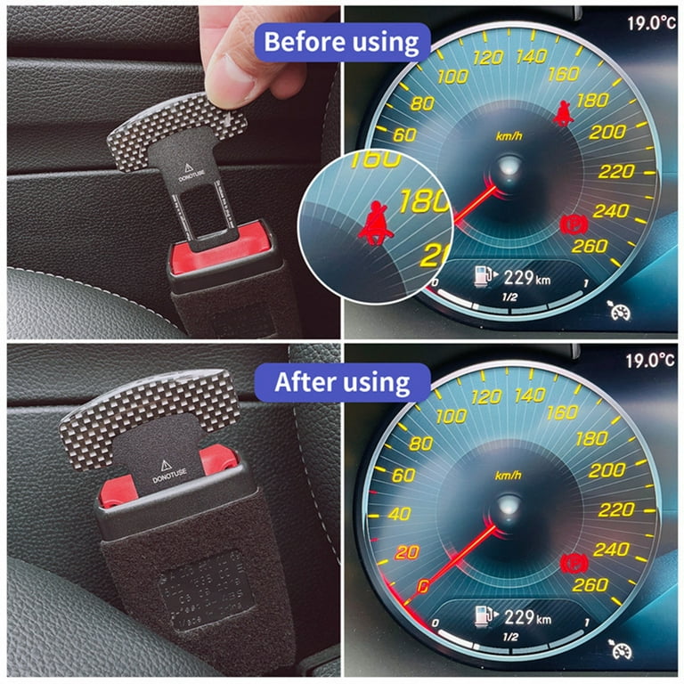 Juliy 2 Pcs Set of Seat Belt Adjuster Latch 2.1CM Buckle Pull Head Seat  Belt Locker Insert Bottle Opener Design Protective Seat Belt Accessories  Car