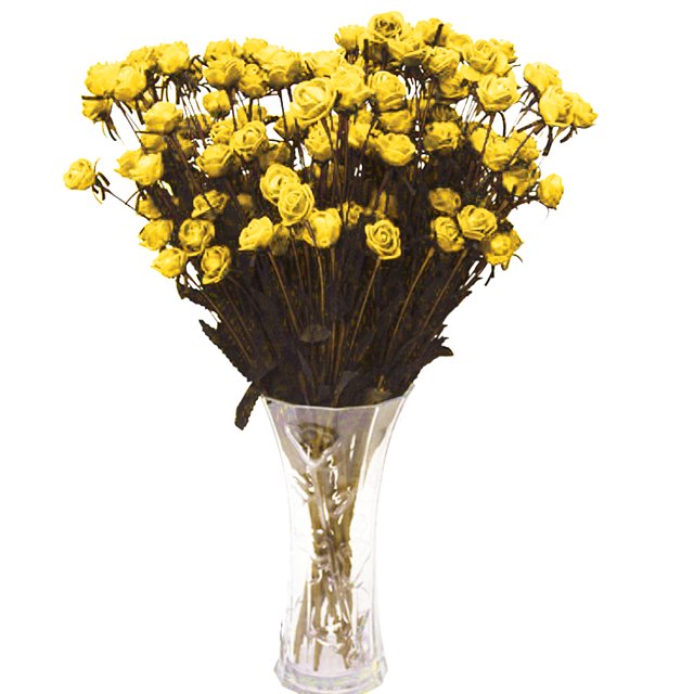 Artificial Flowers Decorative DIY Party Desktop Roses Bouquet Bedroom Romantic Table Simulation Home Room Decor Outdoor Yellow